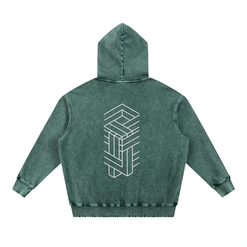 Paradigm - Snow Wash Hand-Frayed Heavyweight  Hoodie